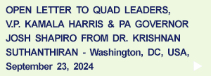 Open Letter to Quad Leaders, Kamala Harris & Josh Shapiro